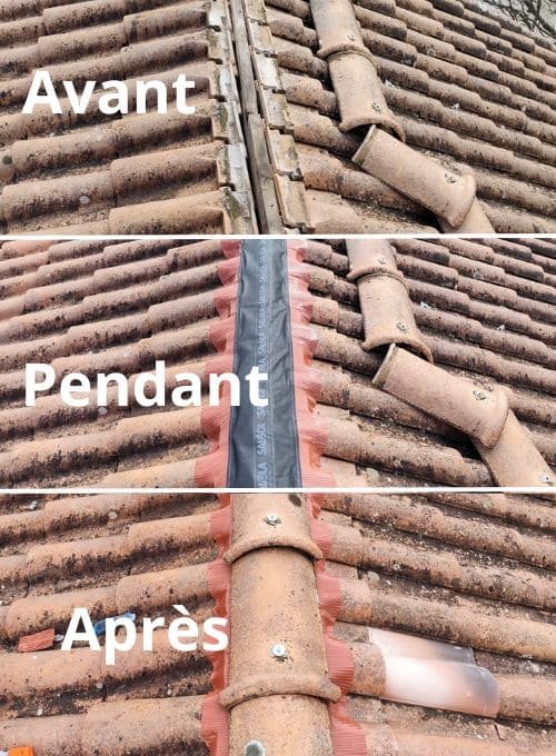 Rénovation de faîtage à Eguilles